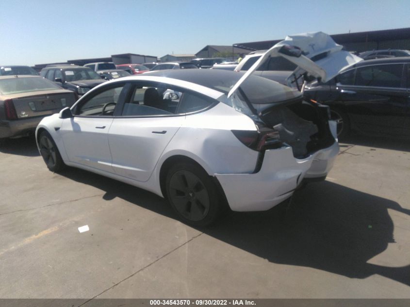 2022 TESLA MODEL 3 VIN: 5YJ3E1EA7NF315117