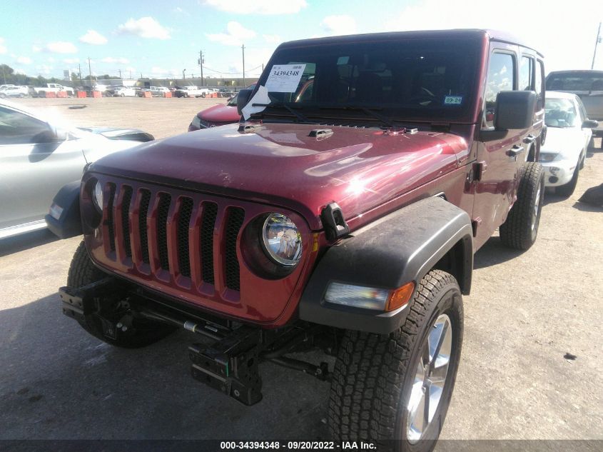 2022 JEEP WRANGLER UNLIMITED SPORT S VIN: 1C4HJXDG1NW119356