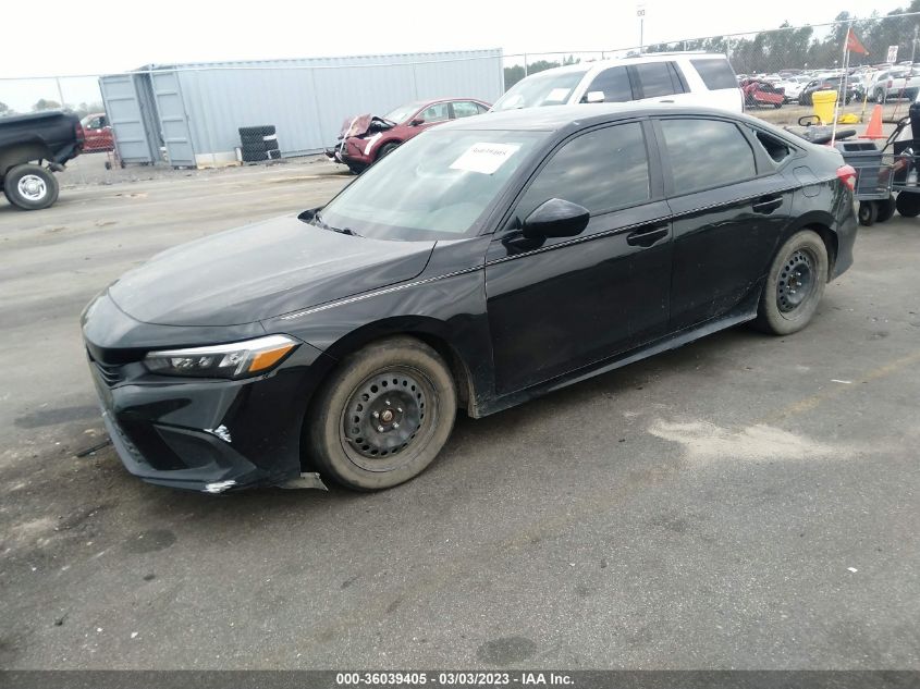 2022 HONDA CIVIC SEDAN SPORT VIN: 2HGFE2F57NH549256