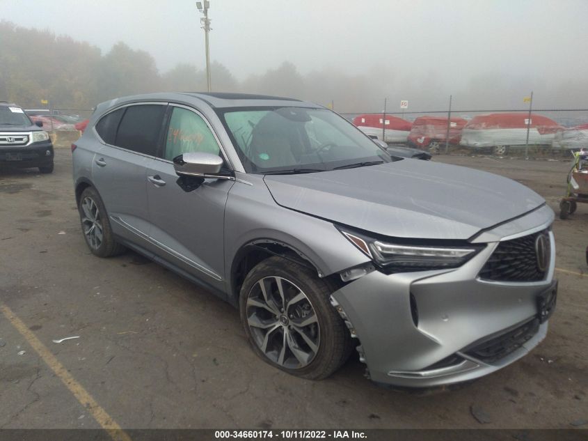 2022 ACURA MDX W/TECHNOLOGY PACKAGE VIN: 5J8YE1H43NL015035