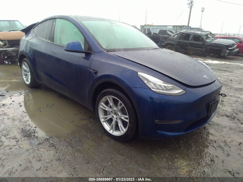 2022 TESLA MODEL Y LONG RANGE VIN: 7SAYGDEE6NF419587