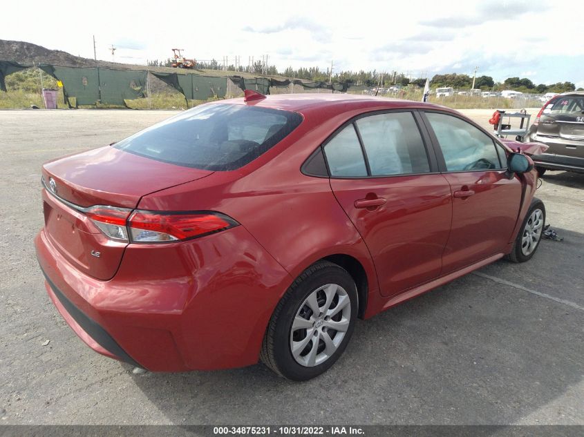 2021 TOYOTA COROLLA LE VIN: 5YFEPMAE9MP261285