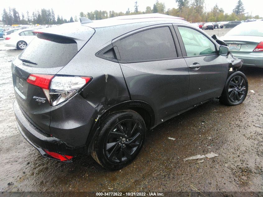 2022 HONDA HR-V SPORT VIN: 3CZRU6H18NM741443
