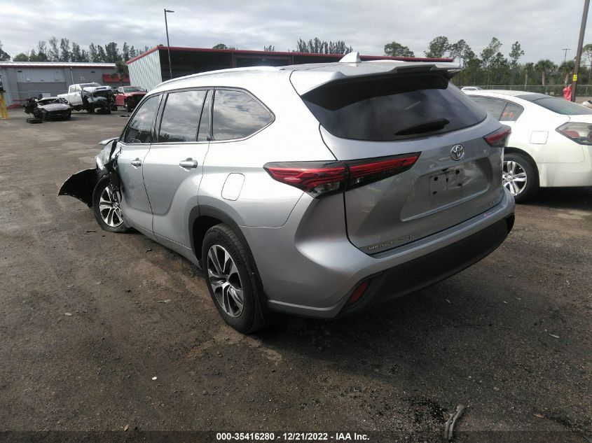 2020 TOYOTA HIGHLANDER XLE VIN: 5TDHZRBH8LS040389