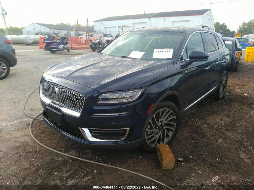 2020 LINCOLN NAUTILUS RESERVE VIN: 2LMPJ8K99LBL19065