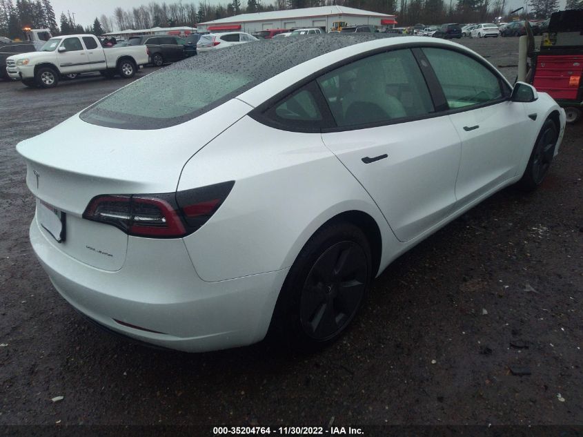 2022 TESLA MODEL 3 LONG RANGE VIN: 5YJ3E1EB8NF156181