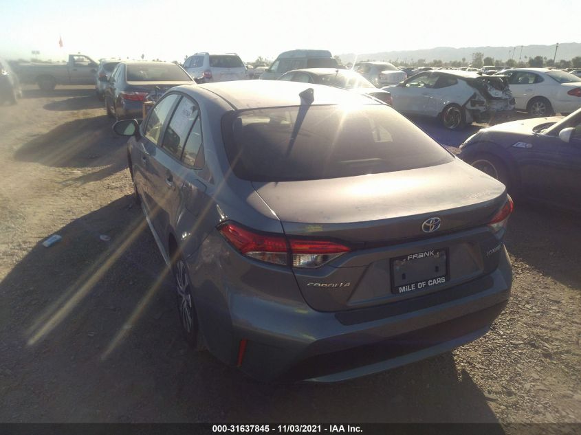 2021 TOYOTA COROLLA HYBRID LE VIN: JTDEAMDE3MJ033994