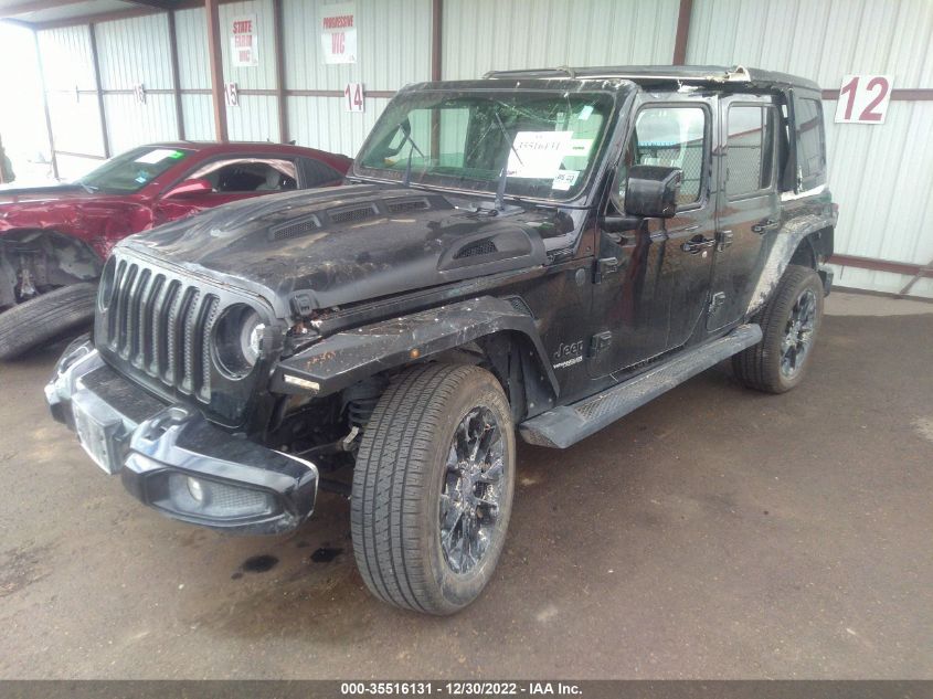 2021 JEEP WRANGLER UNLIMITED SAHARA HIGH VIN: 1C4HJXEM5MW734043