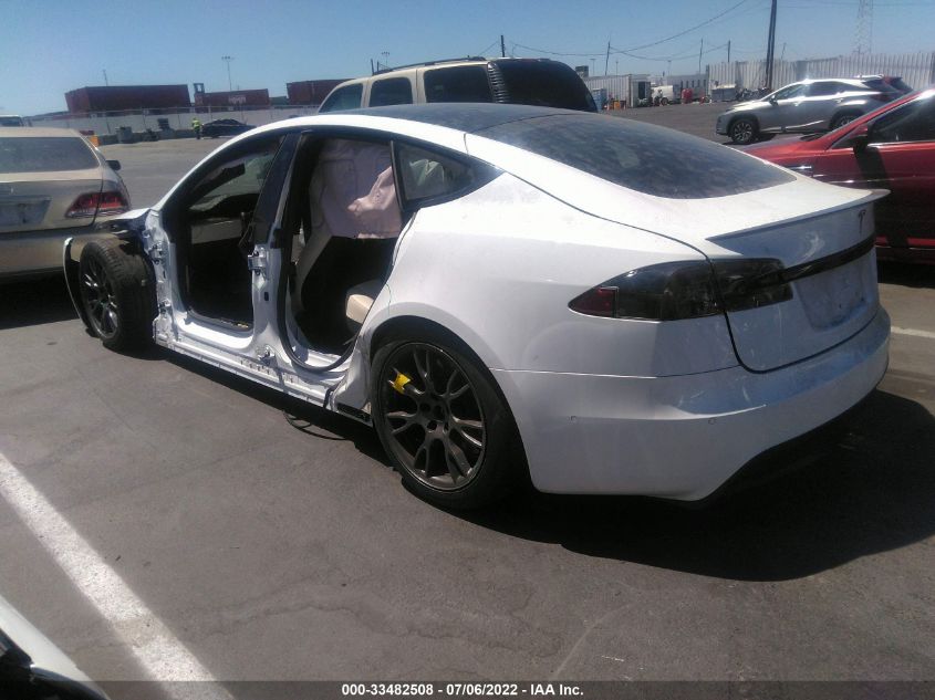 2021 TESLA MODEL S PLAID VIN: 5YJSA1E64MF455935