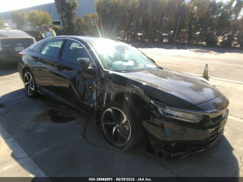 2022 HONDA ACCORD SEDAN SPORT VIN: 1HGCV1F38NA065168