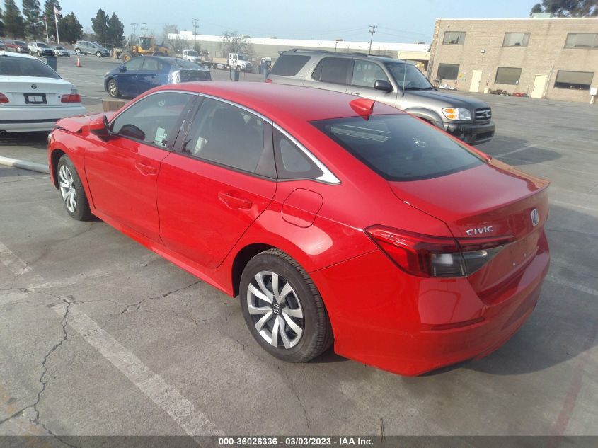2022 HONDA CIVIC SEDAN LX VIN: 2HGFE2F22NH507339
