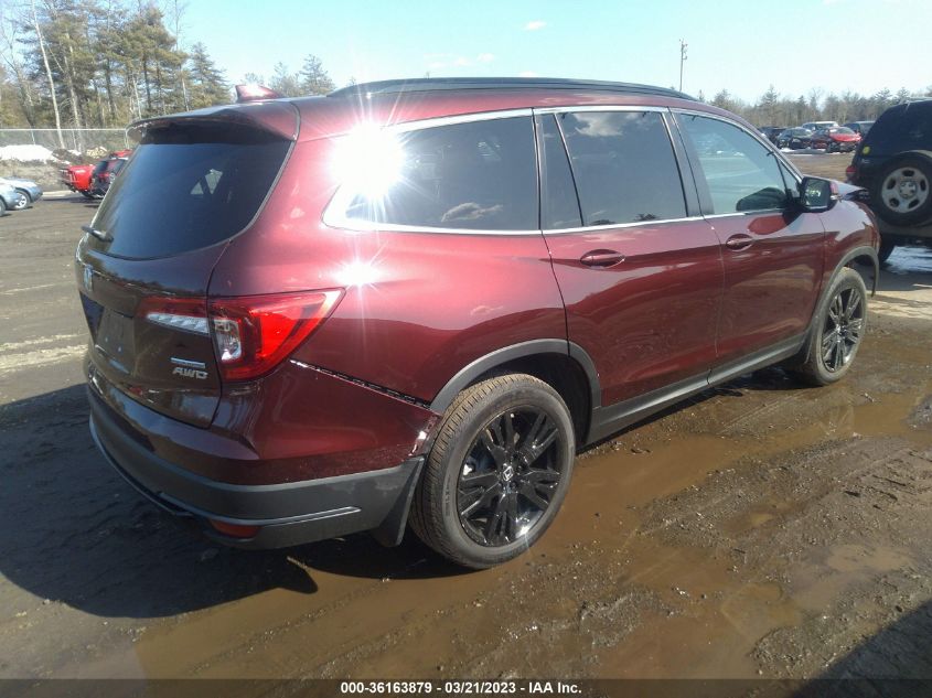 2022 HONDA PILOT SPECIAL EDITION VIN: 5FNYF6H28NB075659