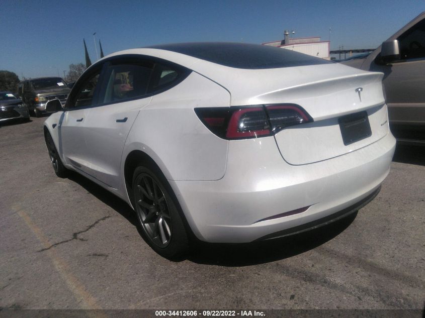 2022 TESLA MODEL 3 LONG RANGE VIN: 5YJ3E1EB5NF135367
