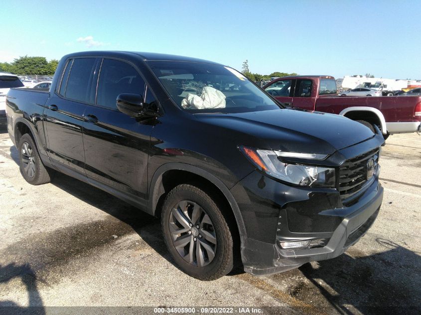 2021 HONDA RIDGELINE SPORT VIN: 5FPYK3F12MB002927