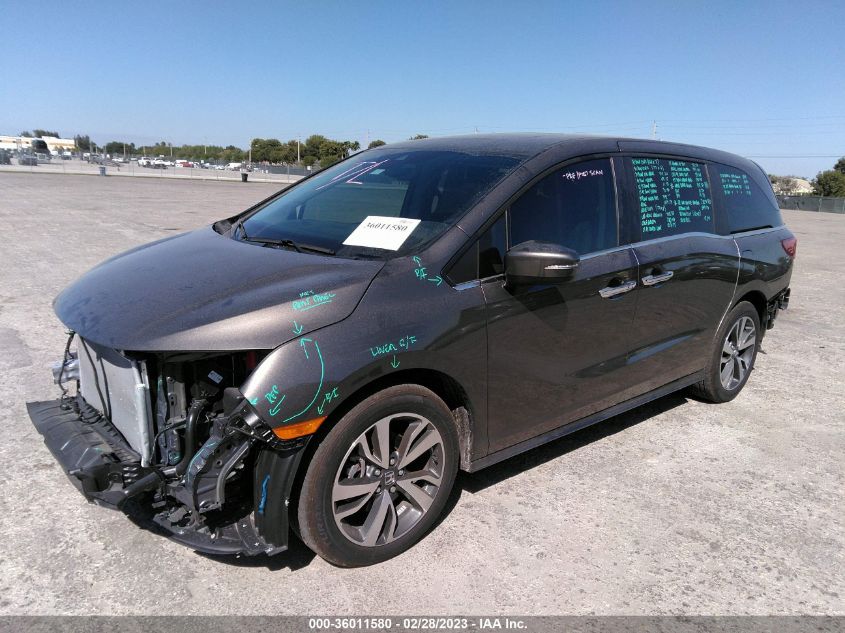 2022 HONDA ODYSSEY TOURING VIN: 5FNRL6H80NB067721