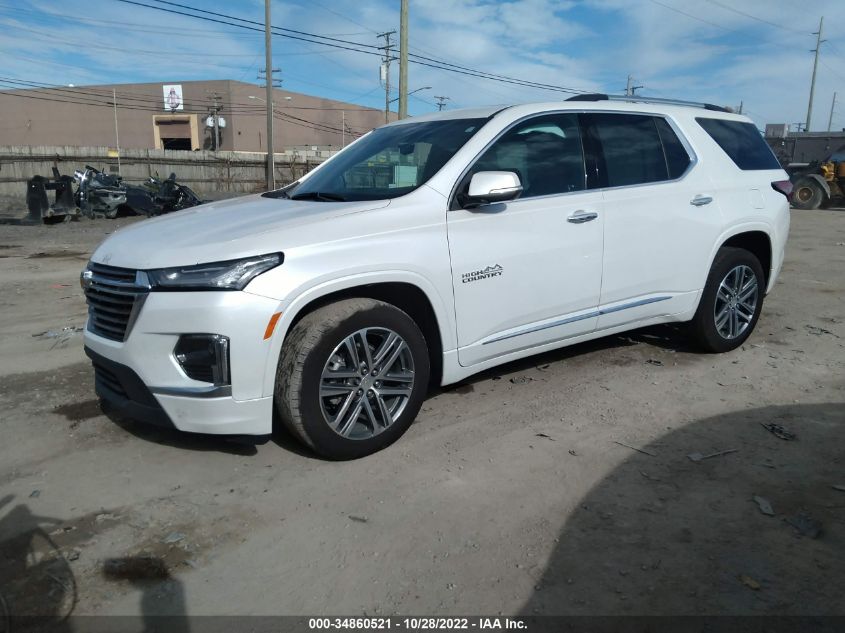 2022 CHEVROLET TRAVERSE HIGH COUNTRY VIN: 1GNEVNKW7NJ117637