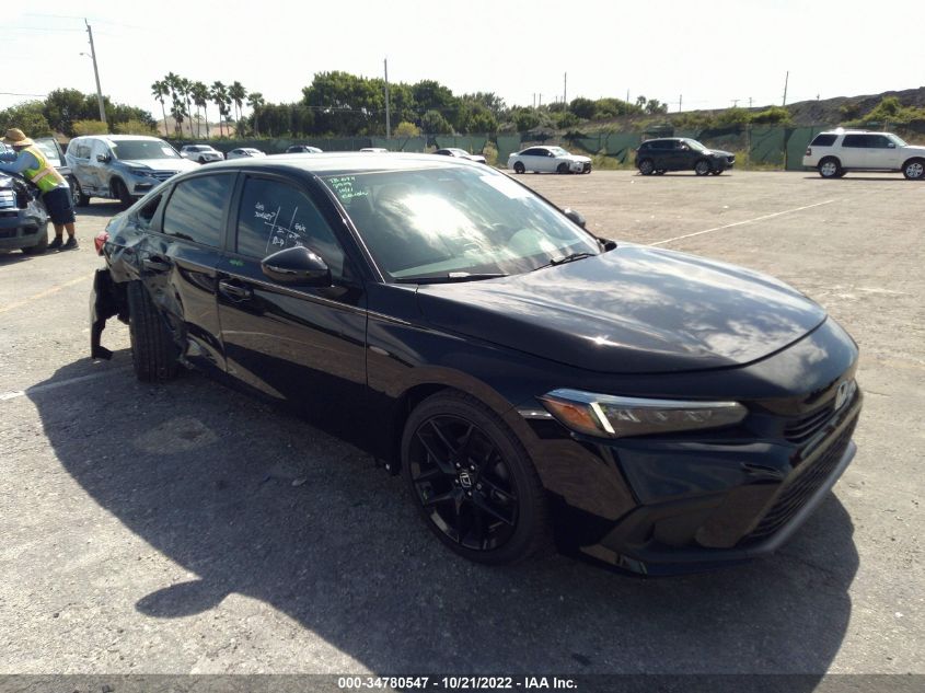 2022 HONDA CIVIC SEDAN SPORT VIN: 2HGFE2F54NH599533