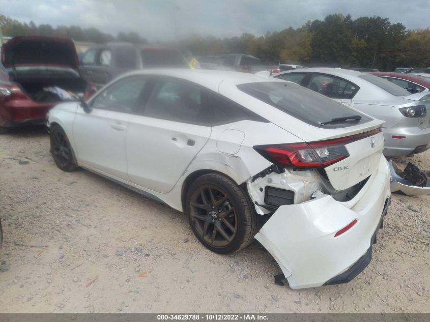 2022 HONDA CIVIC HATCHBACK SPORT VIN: 19XFL2H81NE015984