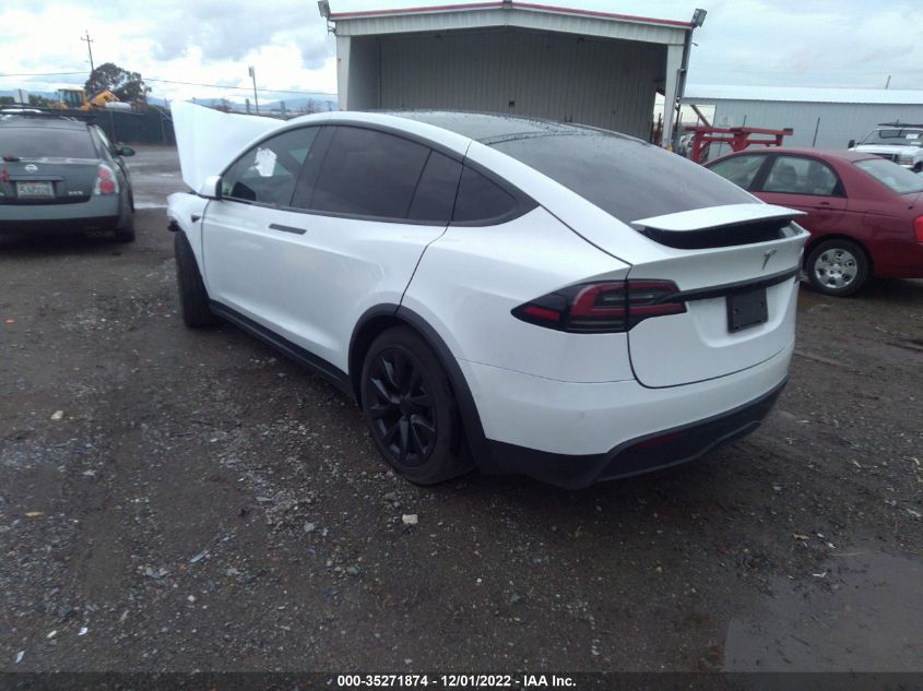 2022 TESLA MODEL X VIN: 7SAXCAE5XNF351008