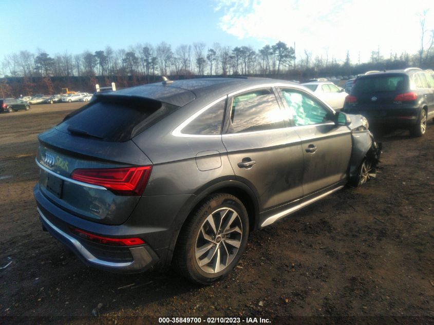 2022 AUDI Q5 SPORTBACK S LINE PREMIUM PLUS VIN: WA15AAFY0N2076328
