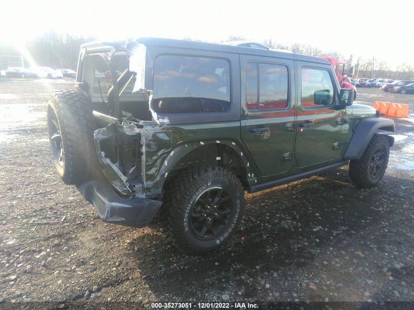2021 JEEP WRANGLER UNLIMITED WILLYS VIN: 1C4HJXDN1MW860569