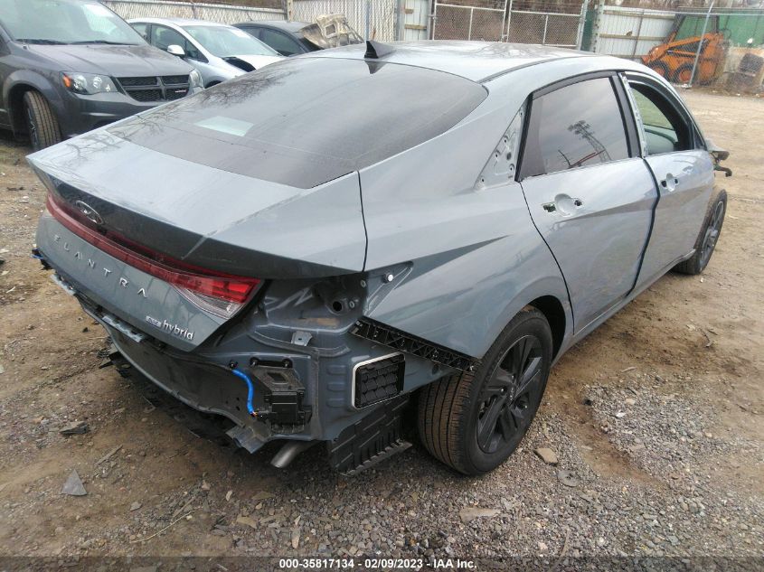 2023 HYUNDAI ELANTRA HYBRID BLUE VIN: KMHLM4AJ0PU036947