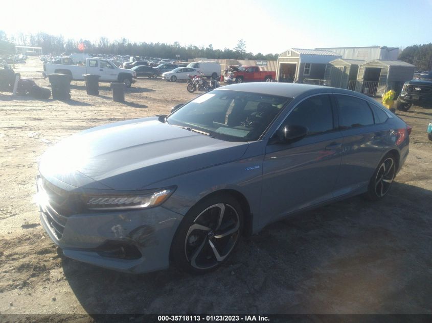 2022 HONDA ACCORD HYBRID SPORT VIN: 1HGCV3F21NA037621