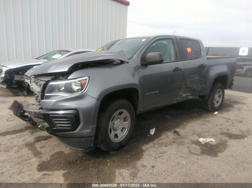 2021 CHEVROLET COLORADO 2WD WORK TRUCK VIN: 1GCGSBEA8M1282488