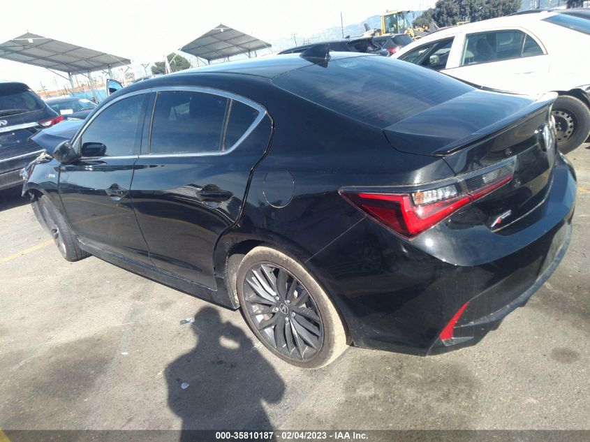 2022 ACURA ILX PACKAGE VIN: 19UDE2F87NA001788