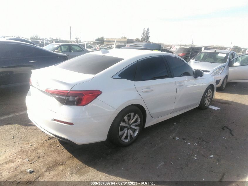 2022 HONDA CIVIC SEDAN LX VIN: 2HGFE2F29NH513137