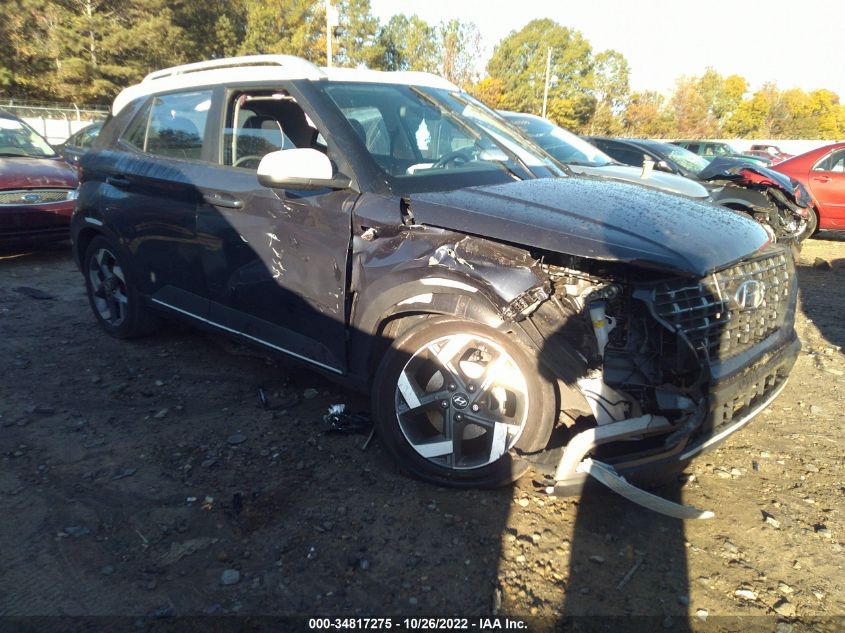 2022 HYUNDAI VENUE LIMITED VIN: KMHRC8A33NU132218