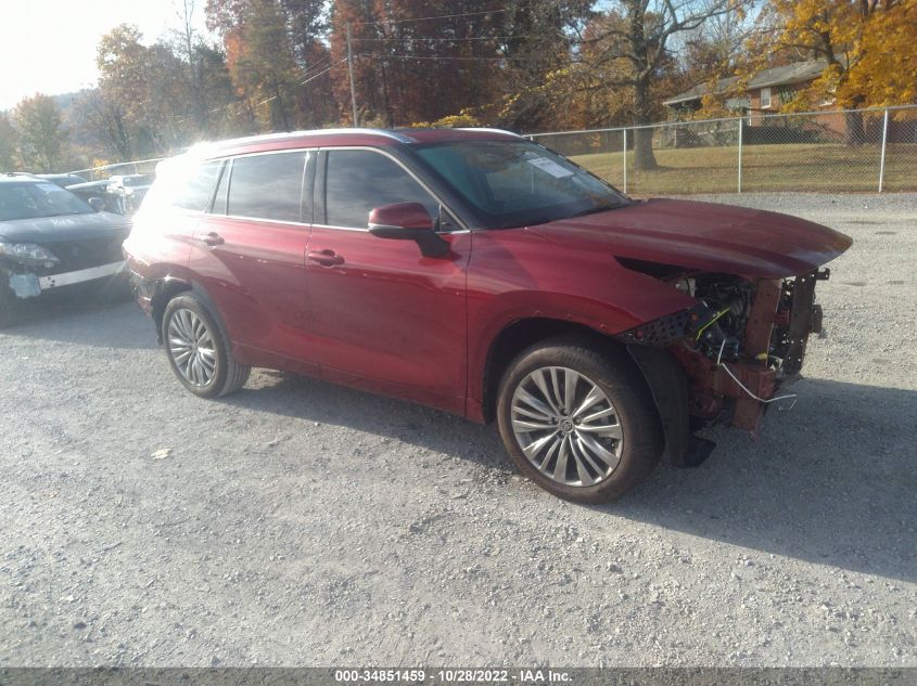 2022 TOYOTA HIGHLANDER HYBRID PLATINUM VIN: 5TDFARAH5NS014044
