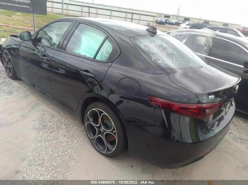 2022 ALFA ROMEO GIULIA VELOCE VIN: ZARFAMBN7N7665506