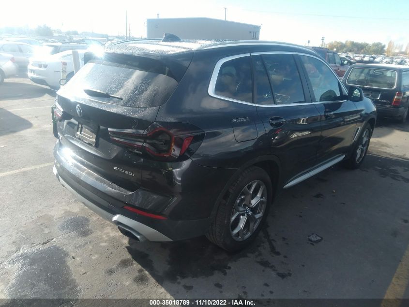 2022 BMW X3 SDRIVE30I VIN: 5UX43DP02N9J18199