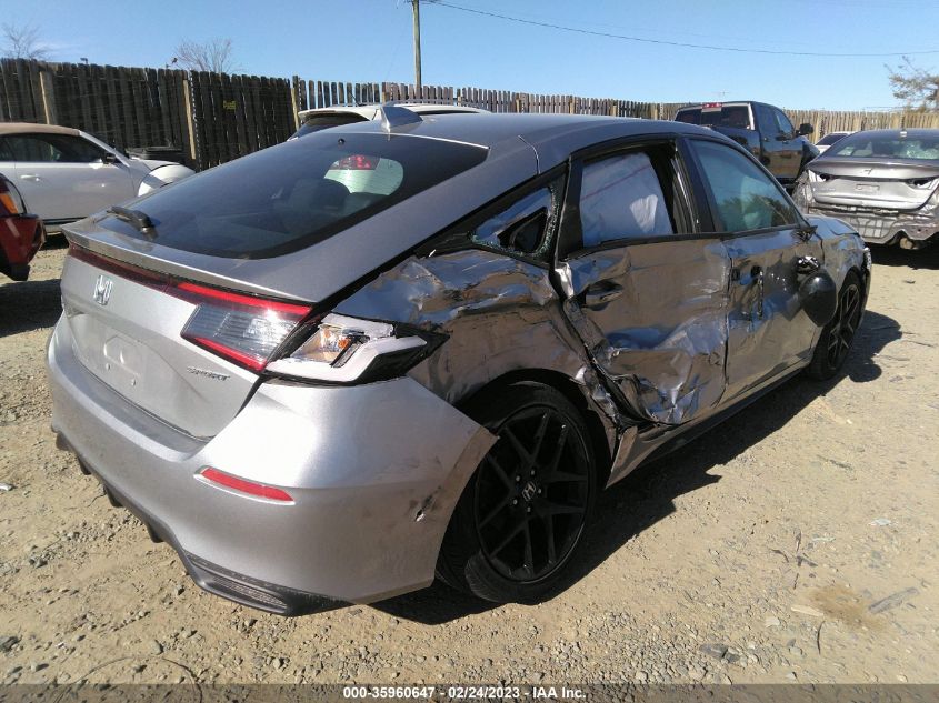 2022 HONDA CIVIC HATCHBACK SPORT VIN: 19XFL2H8XNE003610