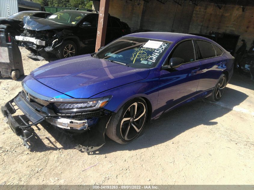 2021 HONDA ACCORD SEDAN SPORT VIN: 1HGCV1F37MA124550