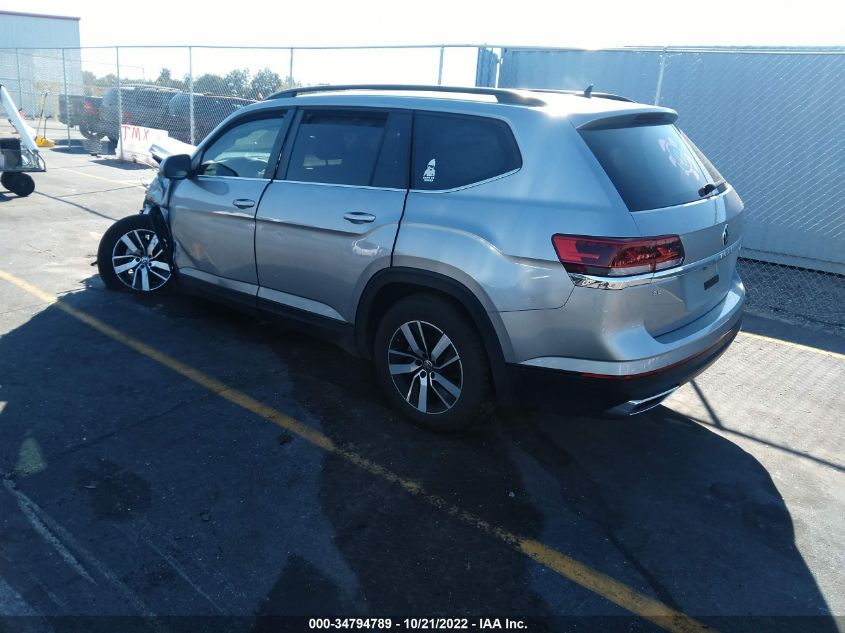 2021 VOLKSWAGEN ATLAS 2.0T SE VIN: 1V2LP2CA1MC578118