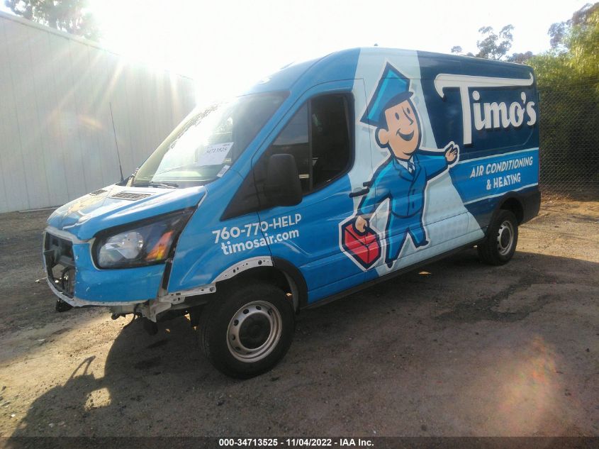 2022 FORD TRANSIT CARGO VAN VIN: 1FTBR1C81NKA33722