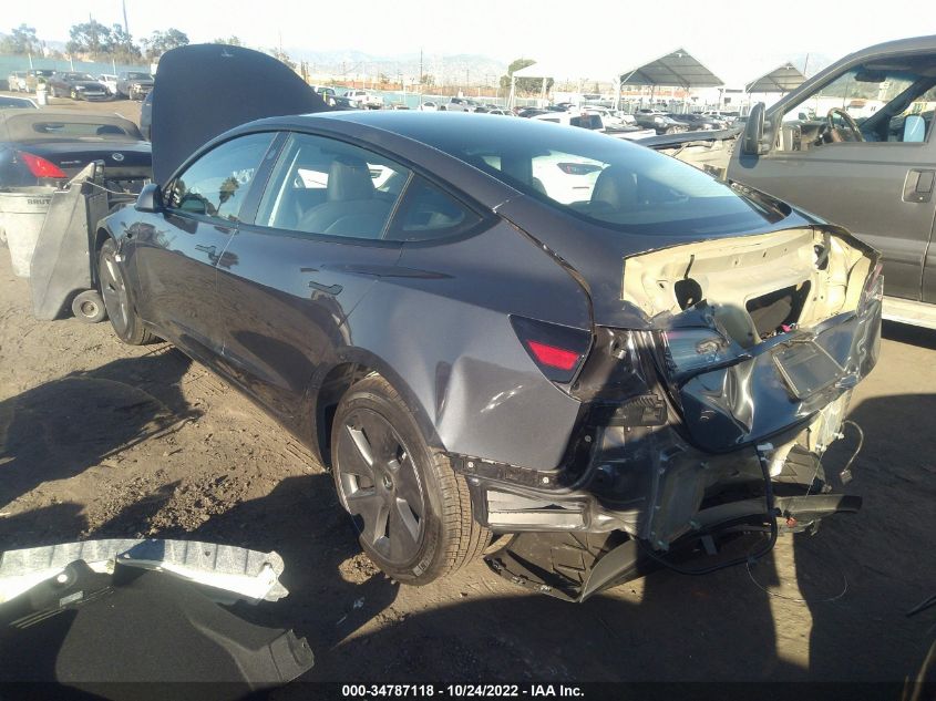 2022 TESLA MODEL 3 VIN: 5YJ3E1EA1NF349456