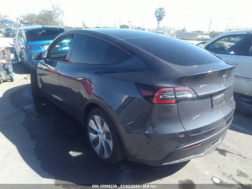 2022 TESLA MODEL Y LONG RANGE VIN: 7SAYGDEE2NF359694
