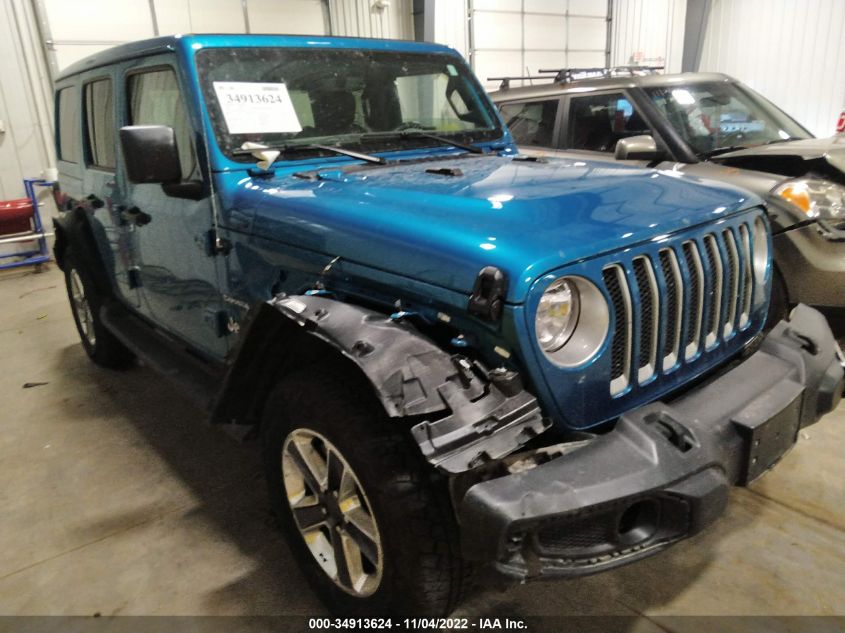 2020 JEEP WRANGLER UNLIMITED SAHARA VIN: 1C4HJXENXLW149918