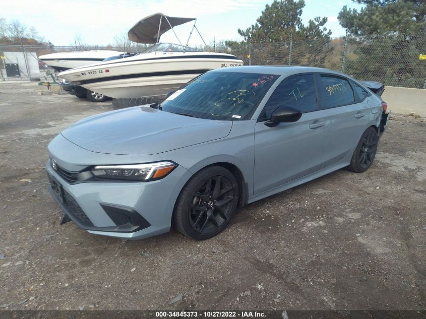 2022 HONDA CIVIC SEDAN SPORT VIN: 2HGFE2F52NH569155
