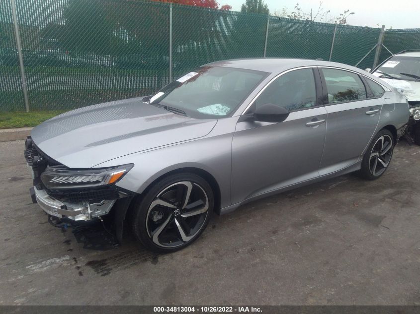 2022 HONDA ACCORD SEDAN SPORT VIN: 1HGCV1F37NA036440