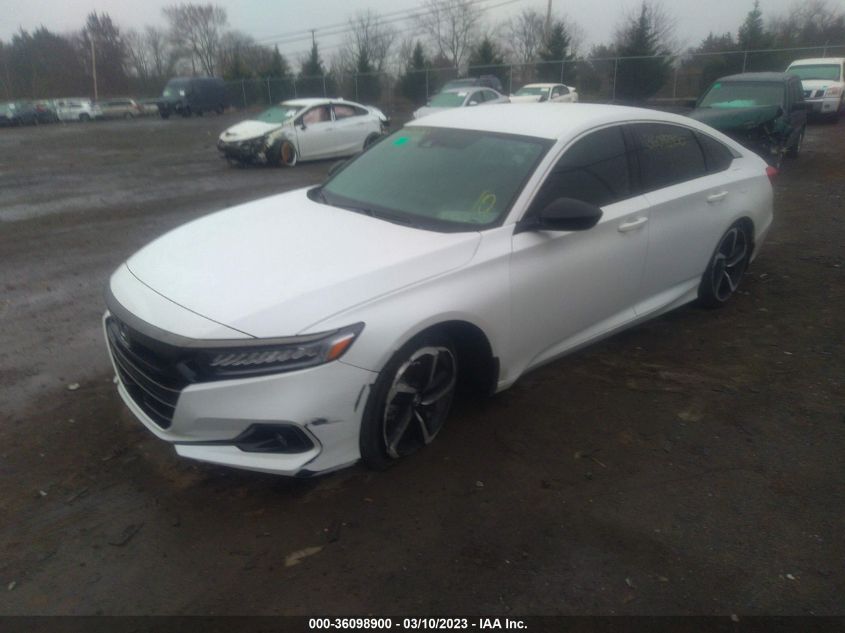 2022 HONDA ACCORD SEDAN SPORT VIN: 1HGCV1F39NA090239
