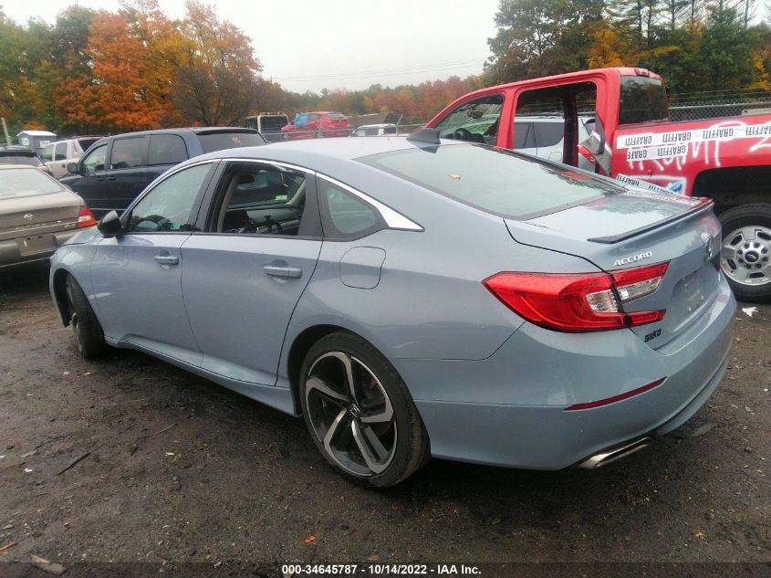 2021 HONDA ACCORD SEDAN SPORT SE VIN: 1HGCV1F43MA057924