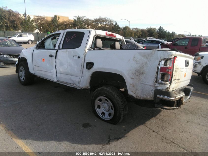 2022 CHEVROLET COLORADO 2WD WORK TRUCK VIN: 1GCGSBEA7N1312646