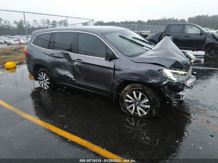 2021 HONDA PILOT EX VIN: 5FNYF5H36MB033301