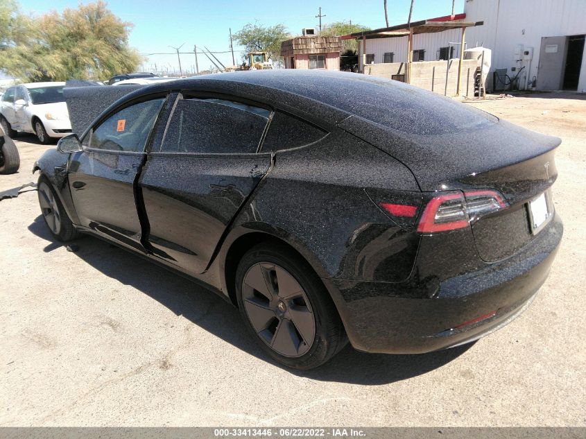 2022 TESLA MODEL 3 LONG RANGE VIN: 5YJ3E1EB6NF249359