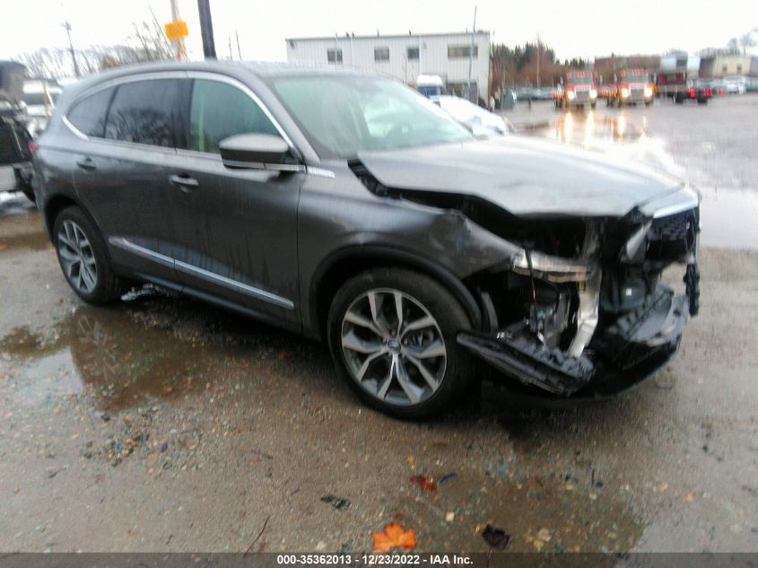2022 ACURA MDX W/TECHNOLOGY PACKAGE VIN: 5J8YE1H4XNL020409