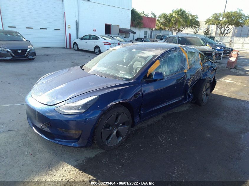 2021 TESLA MODEL 3 LONG RANGE VIN: 5YJ3E1EB1MF054543